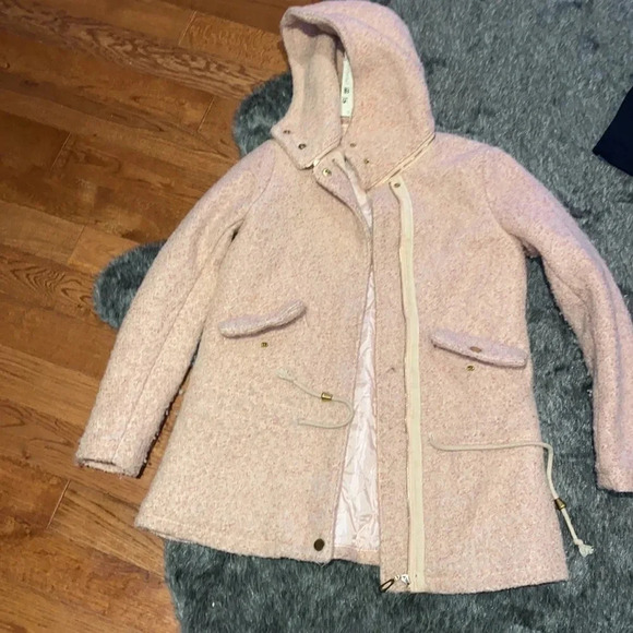 Liu Yuan Fashion Y2K  Pink Tweed Coat hoodie Sz M - Picture 4 of 12